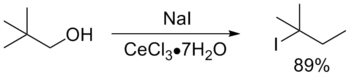 Замещение гидроксильной группы на Cl−