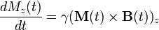 \frac {d M_{xy}'} {d t} =  - \frac {M_{xy}'} {T_2}
